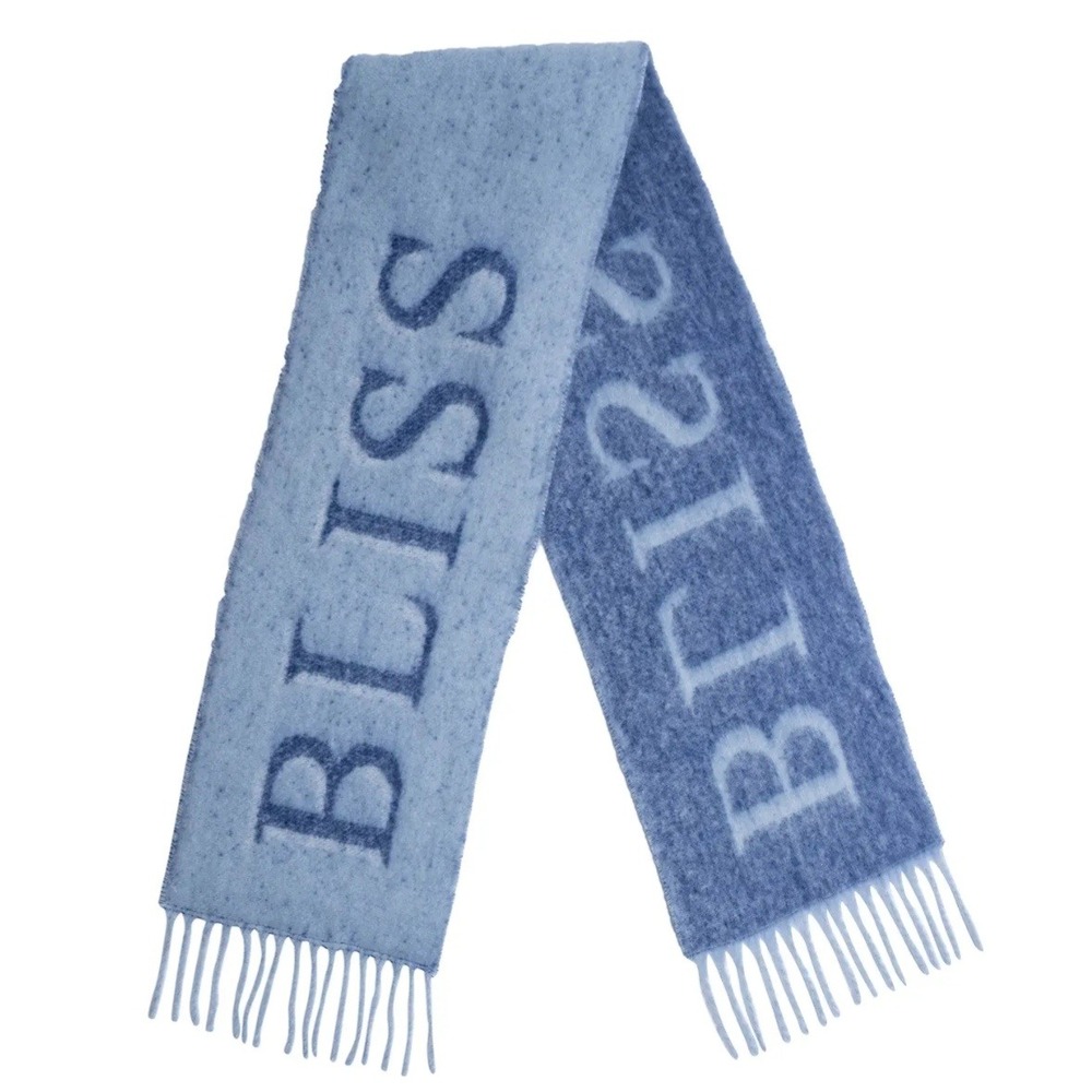 SPRIGS Oversized Inspiration Scarf Womens OS Bliss Blue A660444 Fringe Soft